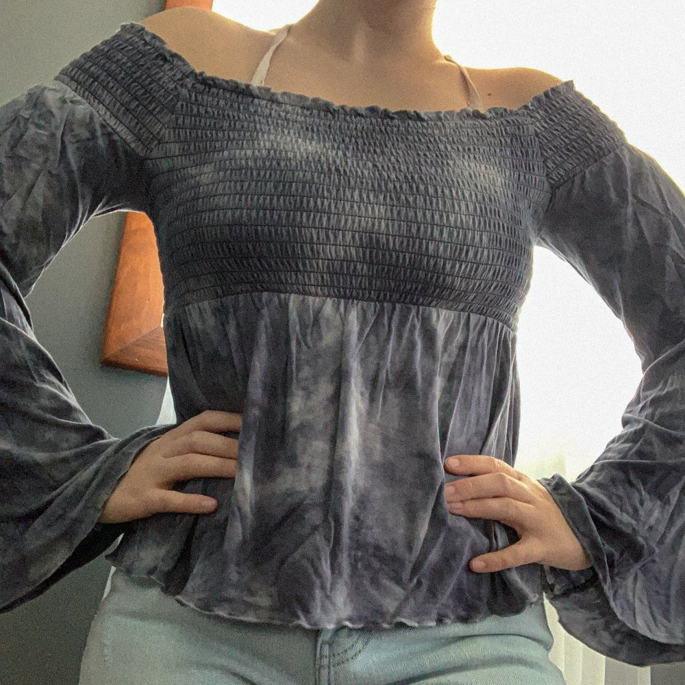 Tie Dye off the shoulder top
